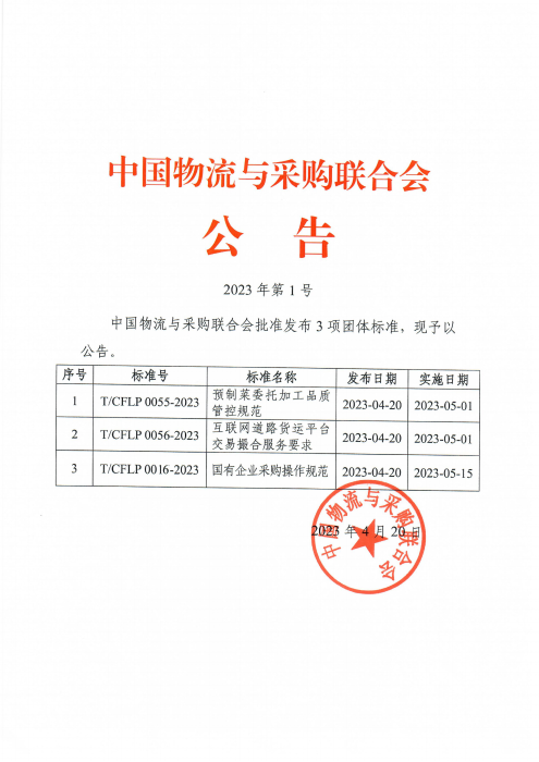 2023年第1號中物聯(lián)公告 預(yù)制菜 道路貨運平臺 國有企業(yè)采購操作 發(fā)布_00.png